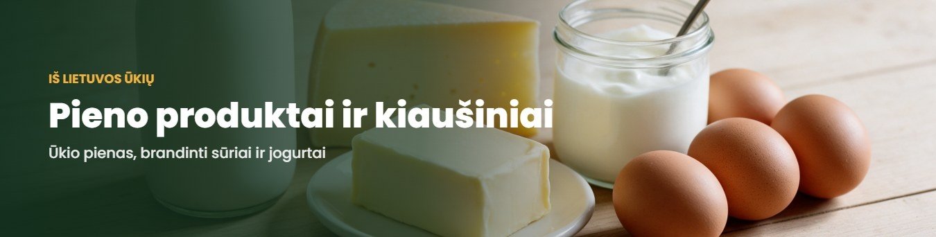 Pieno produktai ir kiaušiniai