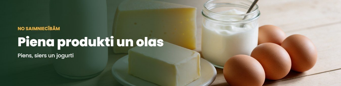 Piena produkti un olas