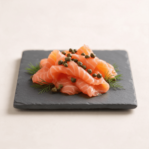 Auksti kūpināts lasis šķēlēs, 150 g